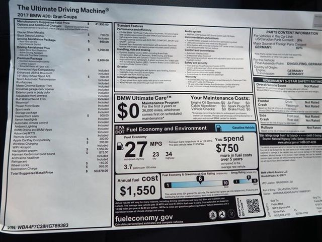 2017 BMW 4 Series 430i Gran Coupe - 16639802 - 9