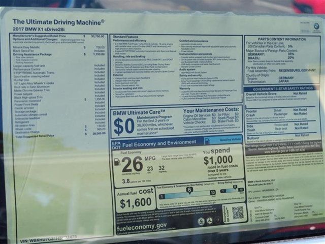 2017 BMW X1 sDrive28i - 16989463 - 9