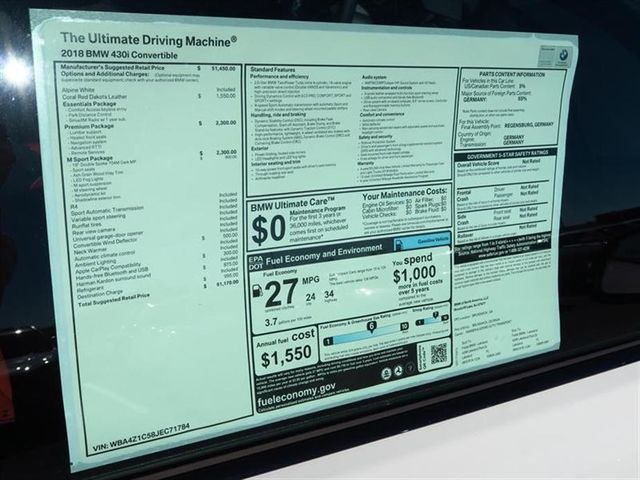 2018 BMW 4 Series 430i Convertible - 16993834 - 9