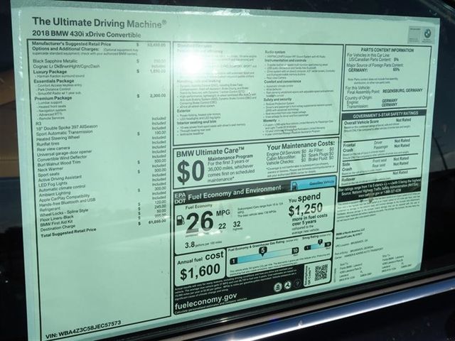 2018 BMW 4 Series 430i xDrive Convertible - 16925885 - 9