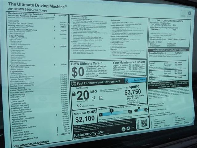 2018 BMW 6 Series 650i Gran - 16511288 - 9