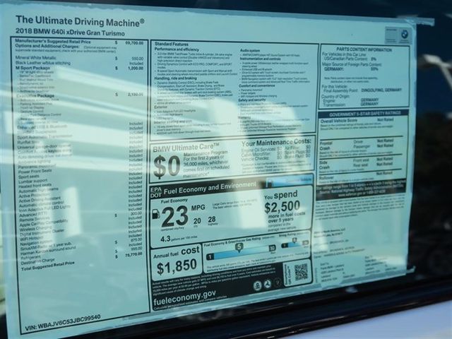 2018 BMW 6 Series 640 Gran Turismo i xDrive 640 Gran Turismo i xDrive - 17042084 - 9