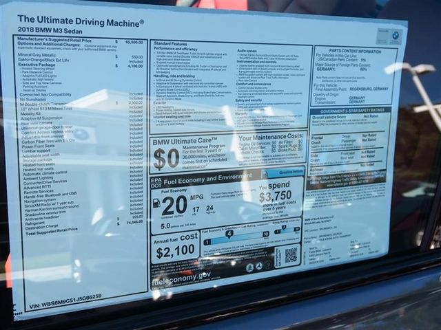 2018 BMW M3 Sedan - 16740839 - 9