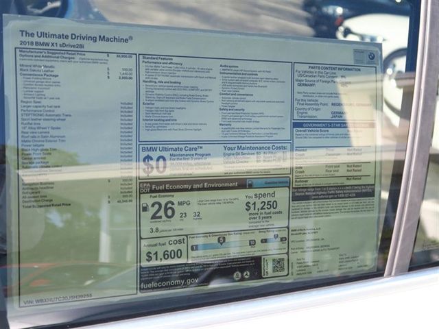 2018 BMW X1 sDrive28i Sports Activity Vehicle - 16789949 - 9