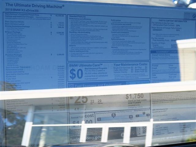 2018 BMW X3 xDrive30i Sports Activity Vehicle - 17050847 - 9