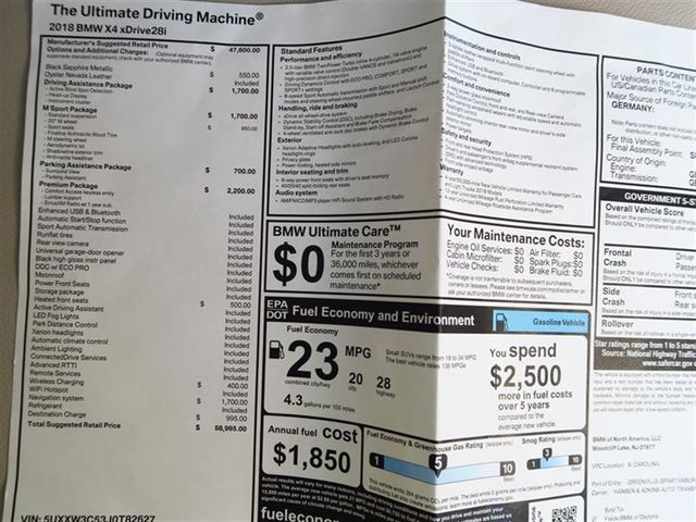 2018 BMW X4 xDrive28i Sports Activity - 17046332 - 9