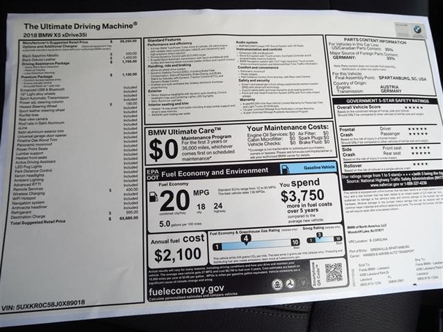 2018 BMW X5 xDrive35i Sports Activity Vehicle - 16948818 - 9