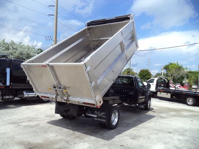 2022 Ford F550 Gas 4X4 w/ 14ft Aluminum Voth Landscape Dump Body - 22118433 - 23