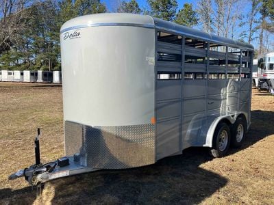 2023 Delta 16' Stock Trailer with 8' Cut Gate