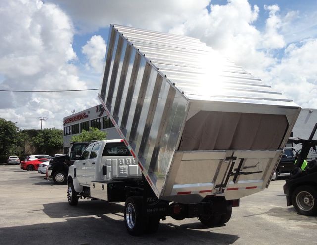 2023 International CV515 Crew Cab w/ New 14ft Aluminum Chipper Truck Landscape Dump Body - 20952803 - 12