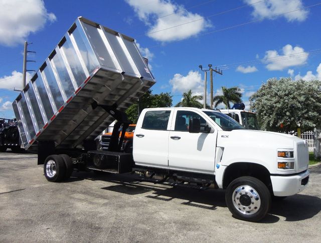 2023 International CV515 Crew Cab w/ New 14ft Aluminum Chipper Truck Landscape Dump Body - 20952803 - 1