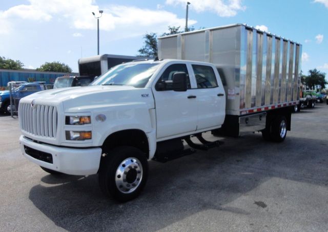 2023 International CV515 Crew Cab w/ New 14ft Aluminum Chipper Truck Landscape Dump Body - 20952803 - 2