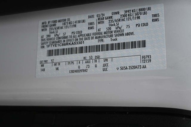 2024 Ford Transit Cargo Van T-150 148" Med Rf 8670 GVWR RWD - 22896358 - 31