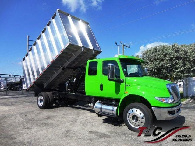 2025 International MV607 Extended Cab w/ New 16ft Aluminum Chipper Truck Landscape Dump Body - 21423510 - 0