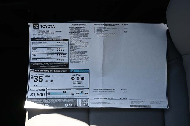 2025 Toyota Sienna XLE AWD 7-Passenger - 22926367 - 36