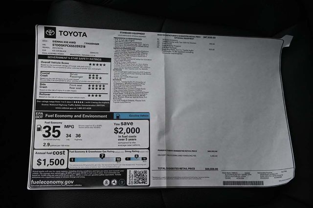 2025 Toyota Sienna XSE AWD 7-Passenger - 22921196 - 37