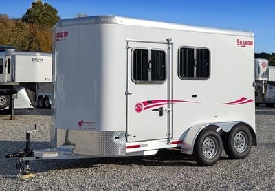 2026 Shadow 2 Horse Slant with Drop Feed Windows & Escape Door