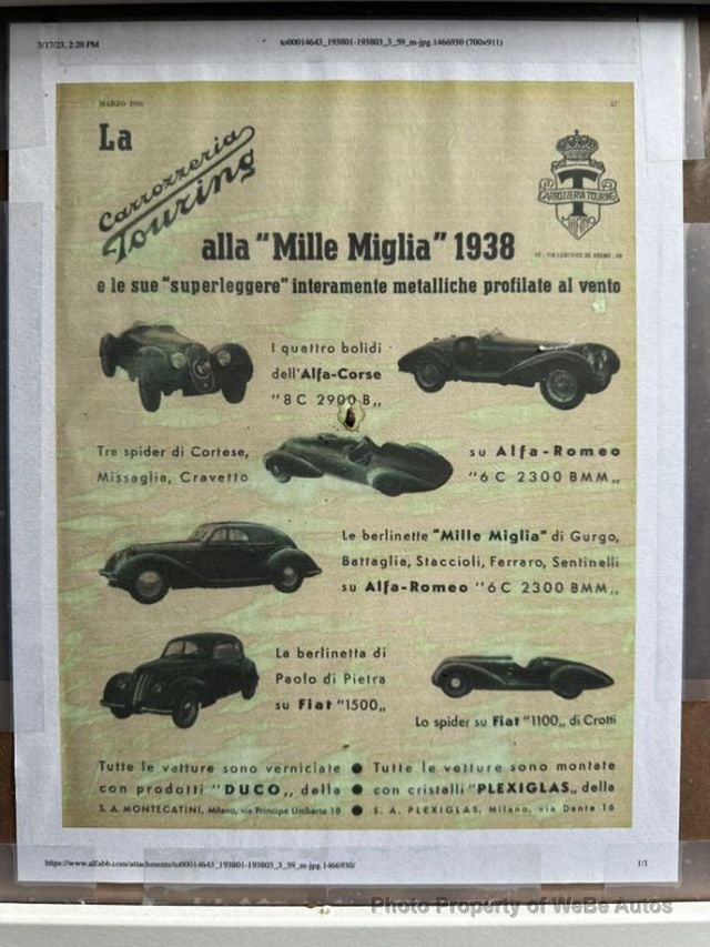 1938 Alfa Romeo Superleggera With a Supercharged LSA Motor - 22240299 - 45
