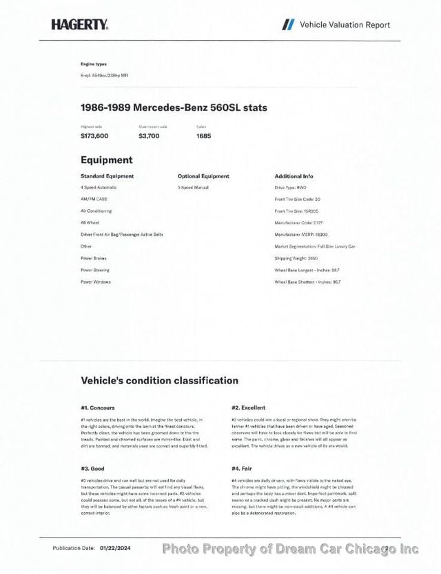 1986 Mercedes-Benz 560SL With Hard Top Mint ! - 22161043 - 58