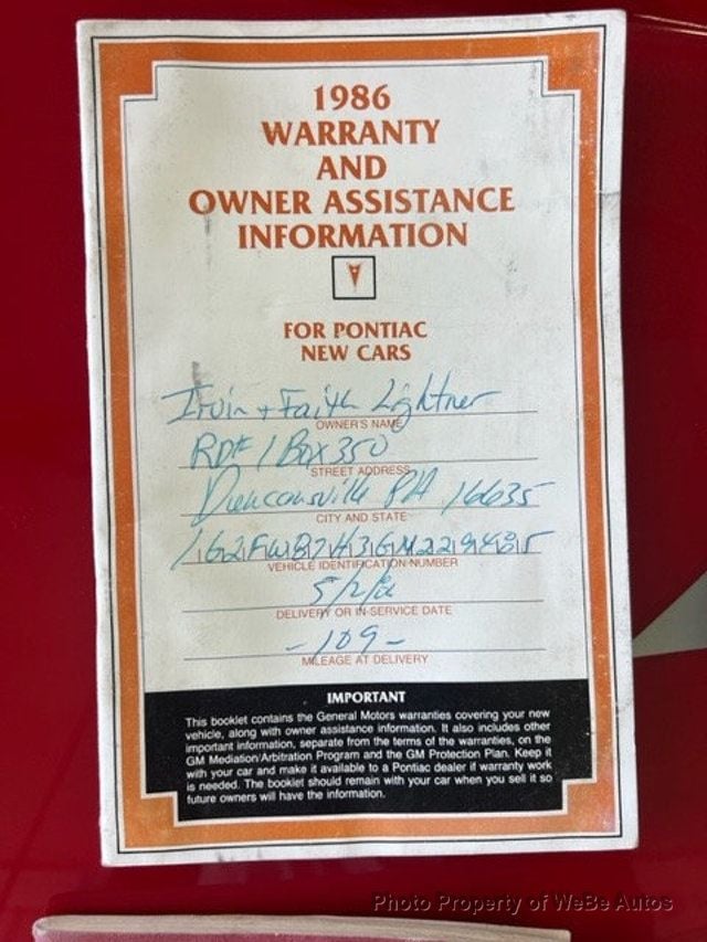 1986 Pontiac Trans Am For Sale - 22124829 - 37