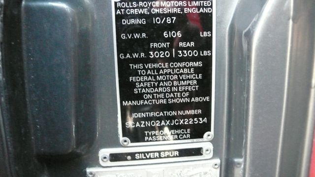 1988 Rolls-Royce Silver Spur Base Trim - 17028053 - 78