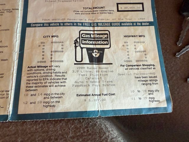 1989 Land Rover Range Rover  - 22871380 - 84