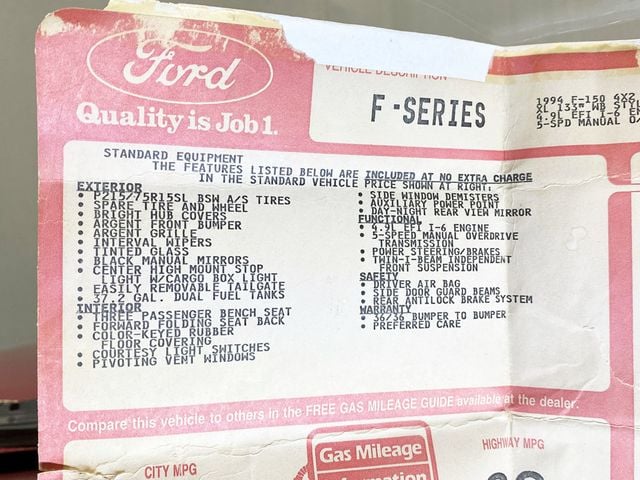 1994 Ford F-150 133" WB XL - 22877080 - 20