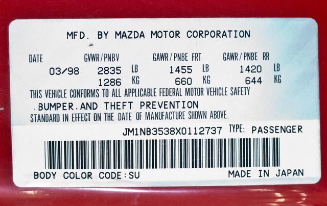 1999 Mazda MX-5 Miata 2dr Convertible Sport Pkg Manual - 16397258 - 31