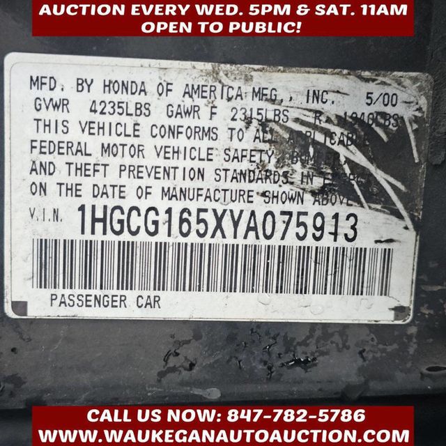 2000 Honda Accord Sedan 4dr Sedan EX Automatic V6 W/Leather - 22939193 - 10