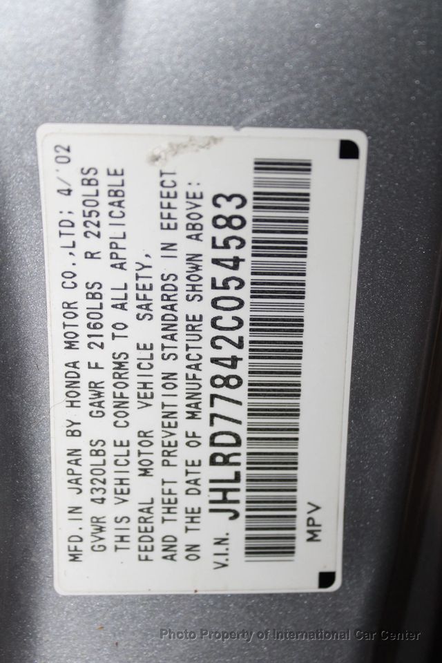 2002 Honda CR-V 4WD EX Manual - 22939706 - 27