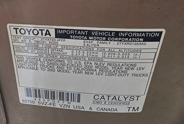 2002 Toyota Tacoma DoubleCab PreRunner V6 Automatic - 22213423 - 74