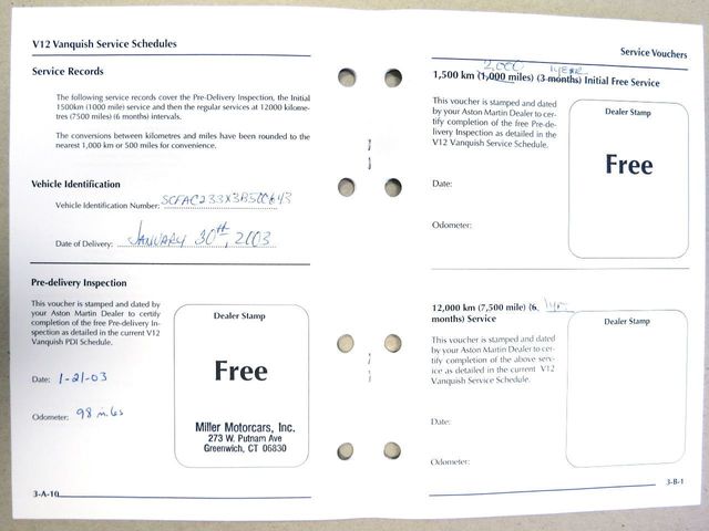 2003 Aston Martin VANQUISH V12 BOWLAND BLACK...4,515 Miles...Investment Grade! - 17958544 - 53