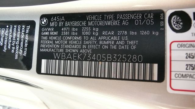 2005 BMW 6 Series 645Ci - 19201889 - 82