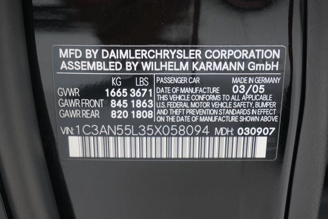 2005 Chrysler Crossfire 2dr Roadster - 22875287 - 23