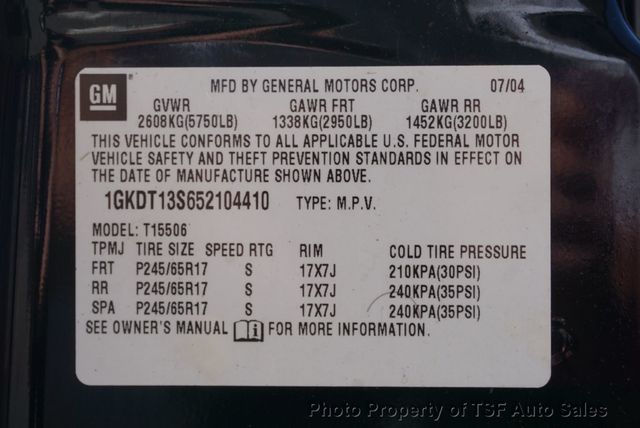 2005 GMC Envoy 4X4 CRUISE CONTROL SUNROOF  - 22905441 - 25