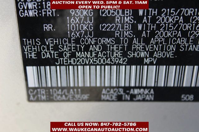 2005 Toyota RAV4 4dr Manual 4WD - 22937007 - 12