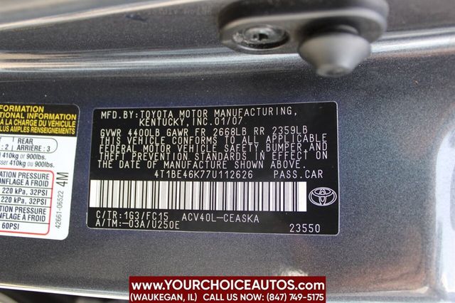 2007 Toyota Camry 4dr Sedan I4 Automatic SE - 22412543 - 32