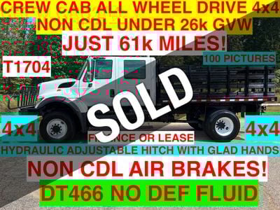2008 International 7300 CREW CAB AWD JUST 61k MILES!
