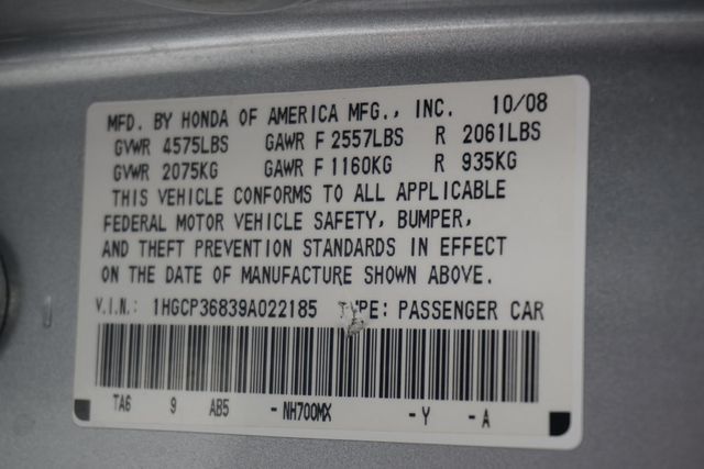 2009 Honda Accord Sedan 4dr V6 Automatic EX-L - 22901342 - 28