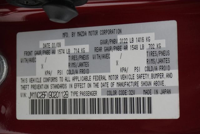 2009 Mazda MX-5 Miata 2dr Convertible PRHT Manual Grand Touring - 22937591 - 25