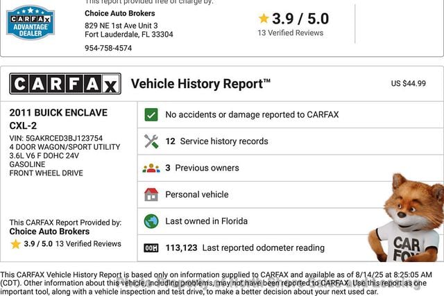 2011 Buick Enclave FWD 4dr CXL-2 - 22900479 - 1
