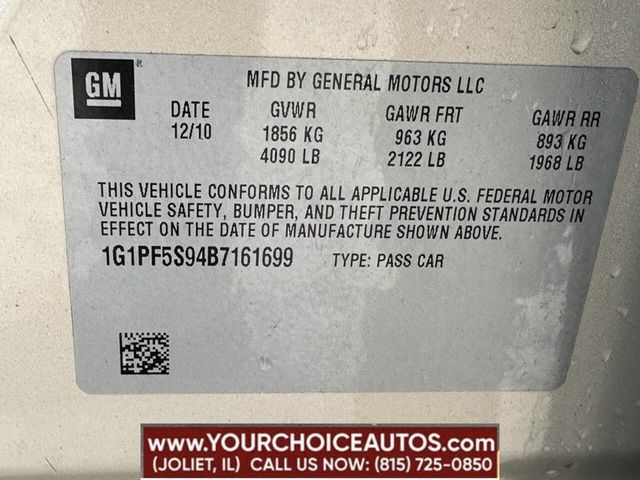 2011 Chevrolet CRUZE 4dr Sedan LT w/1LT - 22825290 - 26