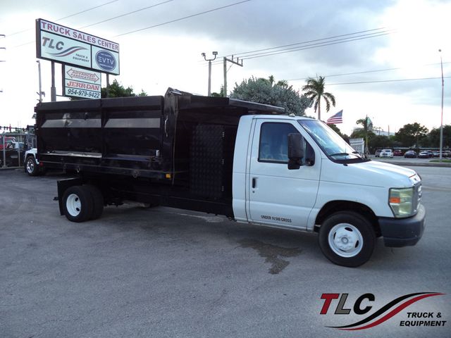 2011 Ford E450 w/ 12ft Steel Trash Dump Body Landscape Dump Truck - 22928118 - 0