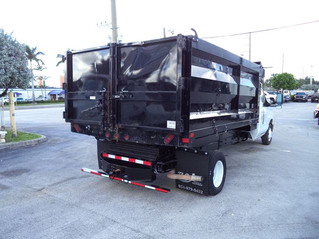 2011 Ford E450 w/ 12ft Steel Trash Dump Body Landscape Dump Truck - 22928118 - 4
