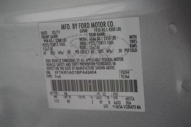 2011 Ford Ranger  - 22814068 - 23