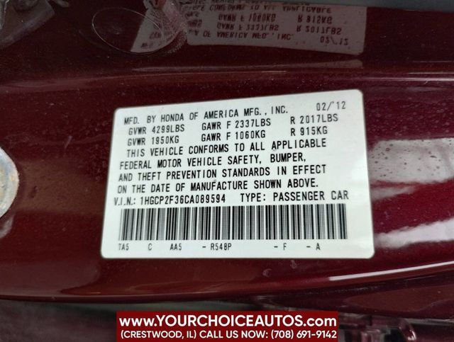 2012 Honda Accord Sedan 4dr I4 Automatic LX - 22857580 - 29