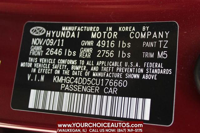 2012 Hyundai Genesis 4dr Sedan V6 3.8L - 22380428 - 33
