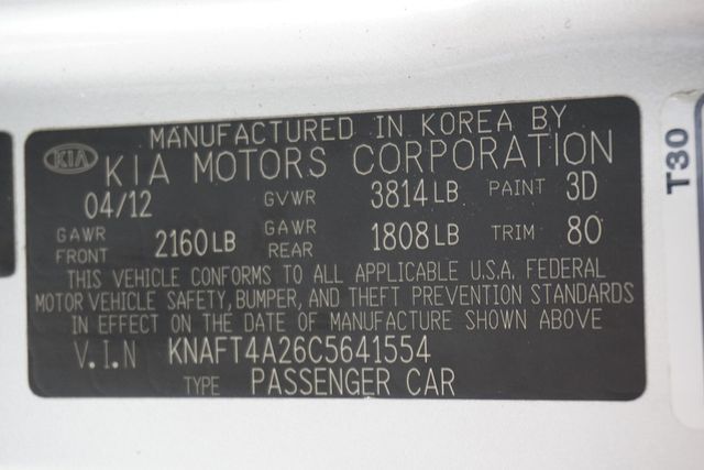 2012 Kia Forte 4dr Sedan Automatic LX - 22901343 - 24