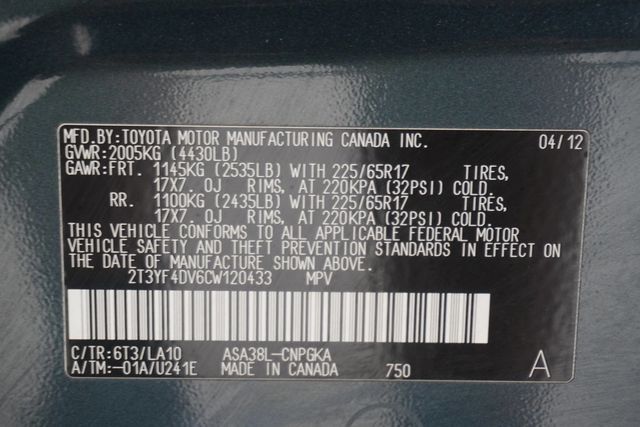 2012 Toyota RAV4 FWD 4dr I4 Limited - 22929539 - 30