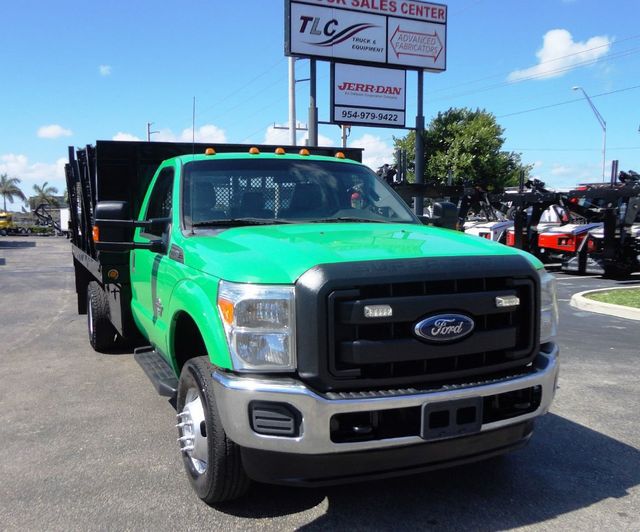 2013 Ford F350 4X4.12FT FLATBED STAKE BED WITH LIFTGATE..STAKE TRUCK. - 18965309 - 1